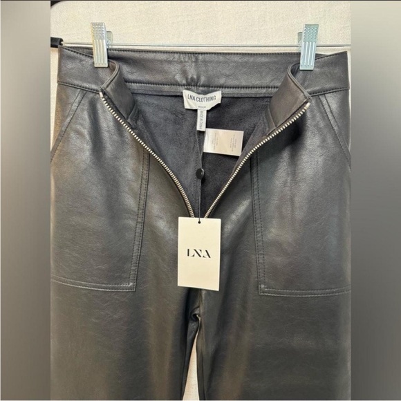 Revolve LNA Vegan Black Leather Women's Pants - Picture 5 of 6